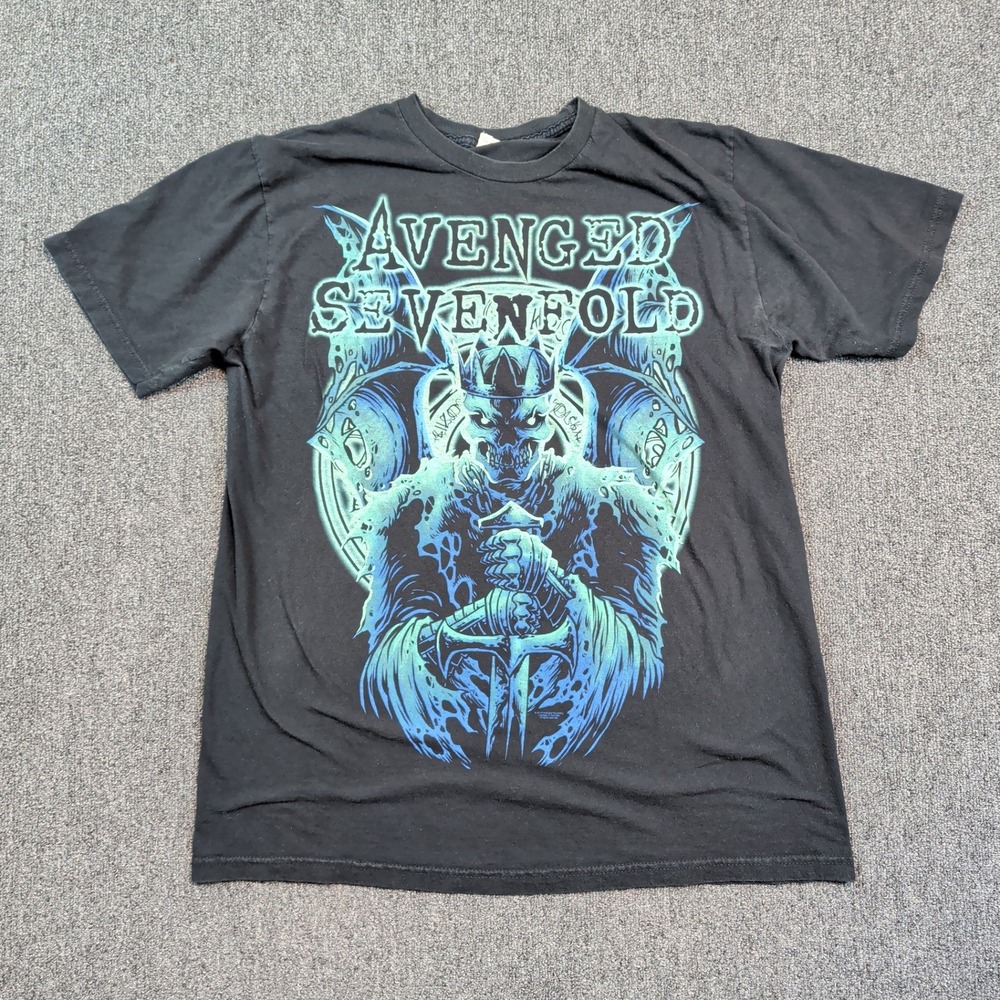 Avenged Sevenfold 2013 Graphic Band Tee XL Black Heavy Metal Rock Streetwear